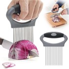 Onion Holder for Slicing, Large Stainless Steel Onion Slicer, Chopper, Cutter — photo 1