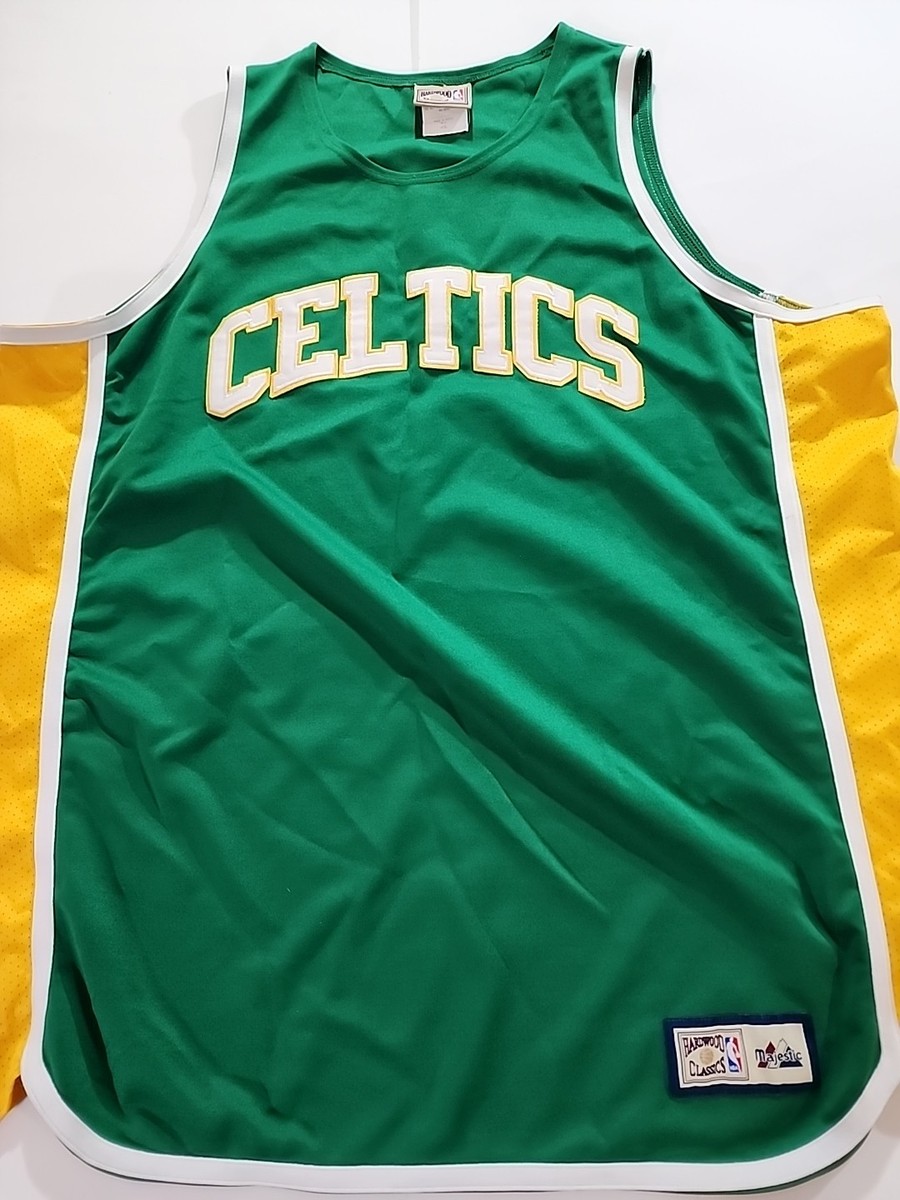 Boston Celtics Jersey Mens 4XL Green Yellow Majestic