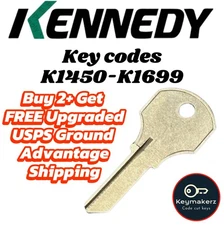 Kennedy Tool Box Toolbox Keys Replacement key Cut to Your Key Code K1450-K1699