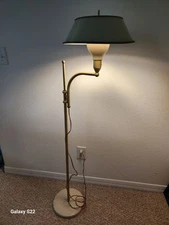 Mid Century Modern Tole and Brass Floor Lamp Works Great