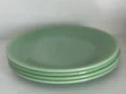 Jadeite Fire King Set of 4 Dinner Plates 9" Ribbed Jane Ray Pattern