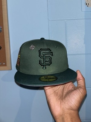 Capsulehats  SF Giants  Green Fitted Hat Size 7 Two Tone Metallic Uv 2007 Patch
