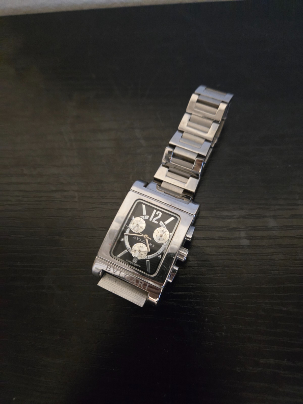 BVLGARI Watch Rettangolo RTC49S Date Rectangular mesh Stainless Steel Quartz