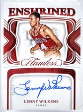📈 LENNY WILKENS RUBY AUTO /15📈 2023-24 FLAWLESS ENSHRINED SIGNATURES SIGNATURE