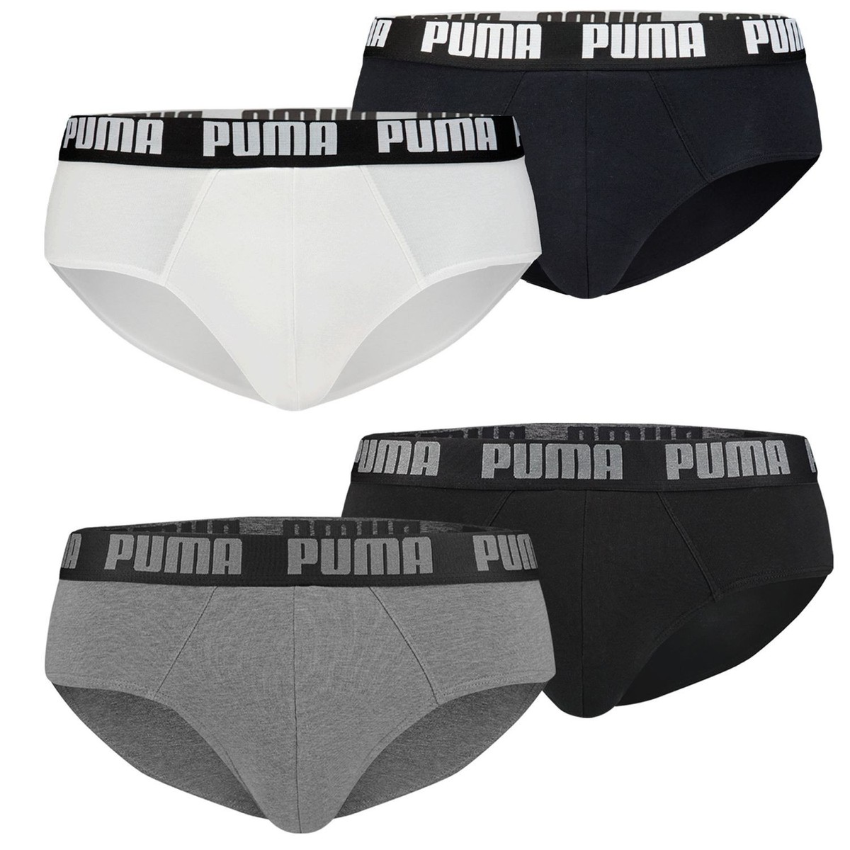 sportliche Herren Slips ohne Eingriff von PUMA mit Logobündchen Unterhosen