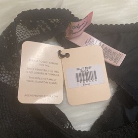 Agent Provocateur Sally Black Zipper Brief AP2 Small New