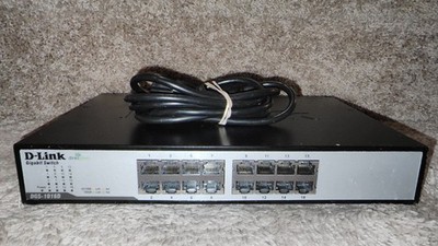 D-Link DGS-1016D/RE 16-Port Gigabit Ethernet Switch. W/ Power Cable.