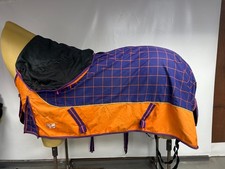 Used 6’9 Loveson 0g Turnout Horse Rug Fixed Hood #B976