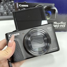 Canon PowerShot SX740 HS 20.3MP 40x Optical Zoom Digital Camera Black - Tested