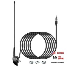 16 Inch AM/FM Universal Top/Side Mount Antenna for Vehicle Truck Boat ATV UTV
