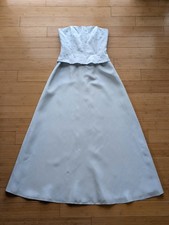 VTG Jessica Mcclintock for Gunne Sax Icy Blue Evening Gown Prom Dress Size 9