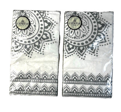 Cypress Home Paper Guest Towel Napkin Tea Lace Oxygen Bleached 15.75''x13'' 3 Ply
