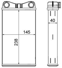 MAHLE Wärmetauscher Innenraumheizung AH 7 000S für 8E2 AUDI 8ED 8EC SEAT B7 A4