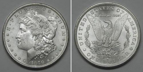 X7530 1879-S Morgan Dollar, Choice BU