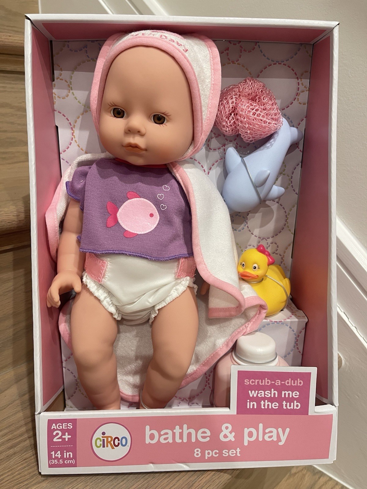 Circo Target 14 Inch Baby NIB Bathe & Play Set 2012 Baby Doll Tub NOS 14&rdquo; Rare