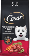 Cesar Small Breed Dry Dog Food for Small Dogs, Porterhouse Flavor and Spring Veg