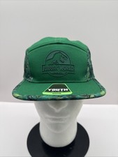 Jurassic World T-Rex Snapback Baseball Hat Green Youth One Size Fits Most