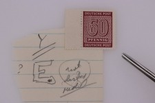 Germany Scott 14N12 Used 60 Pfennig west saxony EFO plate flaw