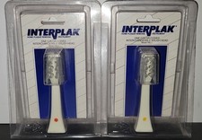 Vintage 1991 Interplak Replacement Brush Heads RB-1 Yellow Red Color Coded NOS