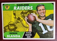 1968 Topps - George Blanda #142 Oakland Raiders EX++