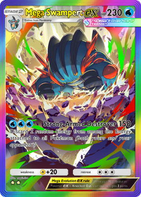 #ad Pokemon Pocket TCG Card 2 Star Full Art Rainbow Mega Swampert EX Fantastical $6.99