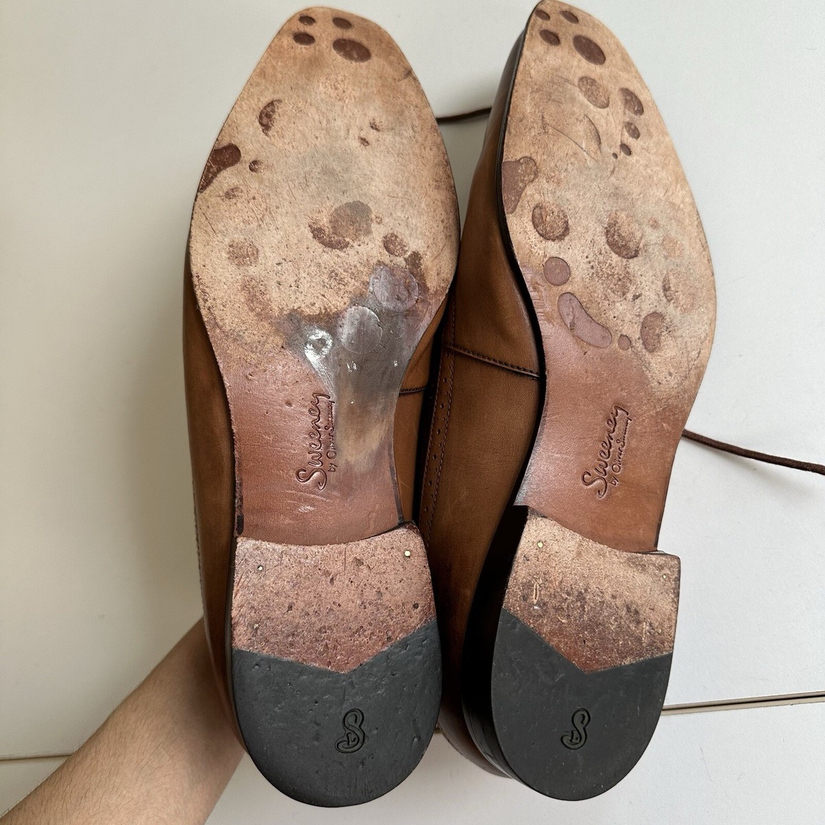 Oliver Sweeney Two Tone Tan Brown Suede Leather Shoes Sanago 