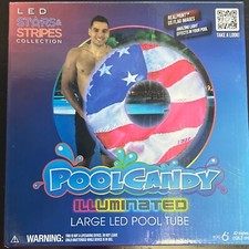 NEW POOL CANDY ILLUMINATED INFLATABLE LARGE LED POOL TUBE SWIM INFLATABLE