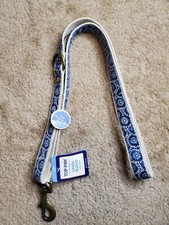 Petsmart Top Paw Linen Blend Leash, Indigo Print  1in x 4ft 