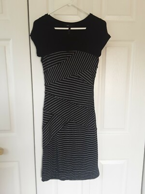 bcbg striped dress black white Stripe Organza Gown  BCBGMAXAZRIA