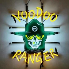 US STOCK Voodoo Ranger Skull 20"x16" Neon Sign Home Bar Man Cave Club Wall Decor