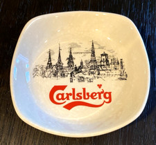 Vintage Carlsberg Copenhagen Ceramic Ashtray Pub Dish - Man Cave / Home Bar
