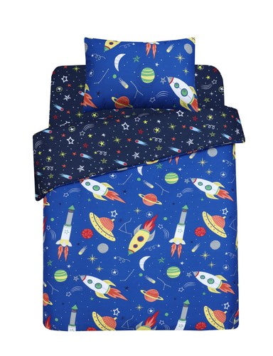 Kids Duvet Cover & Fitted Sheet Set – 100% Cotton Bedding – Boys Girls Bed Set - Picture 13 of 31