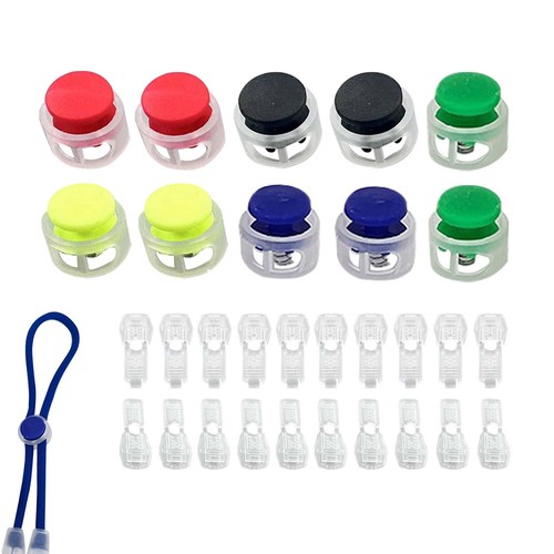 5 Pairs Shoelace Buckle Lock Quick Tieless No Need Tie Lazy Shoe Laces Buckle