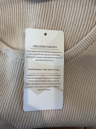 Women's Sweater Bodysuit with Snaps Size M Cream Color - Picture 6 of 10