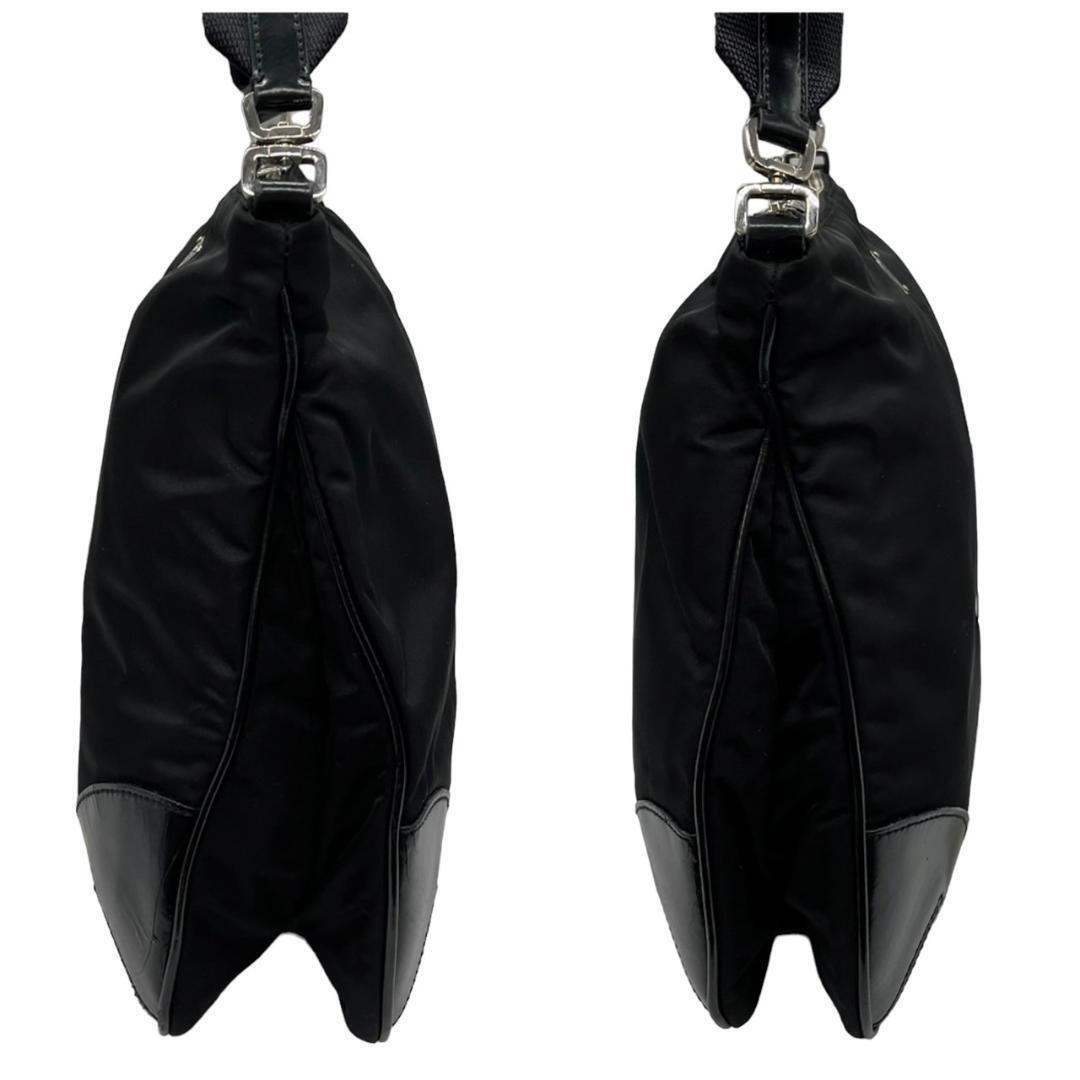 PRADA Nylon Leather Shoulder Bag Auth Black Mediu… - image 7
