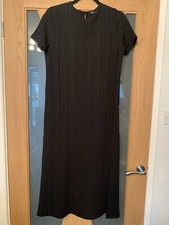 marks and spencer Sz 12 Versatile Black Maxi Dress A Line Stretch Fabric Bnwt
