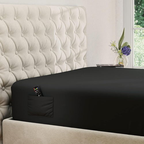 King Fitted Sheet Only - Extra Deep Pocket Fitted Sheet - Fits up to 21 Inch Mat