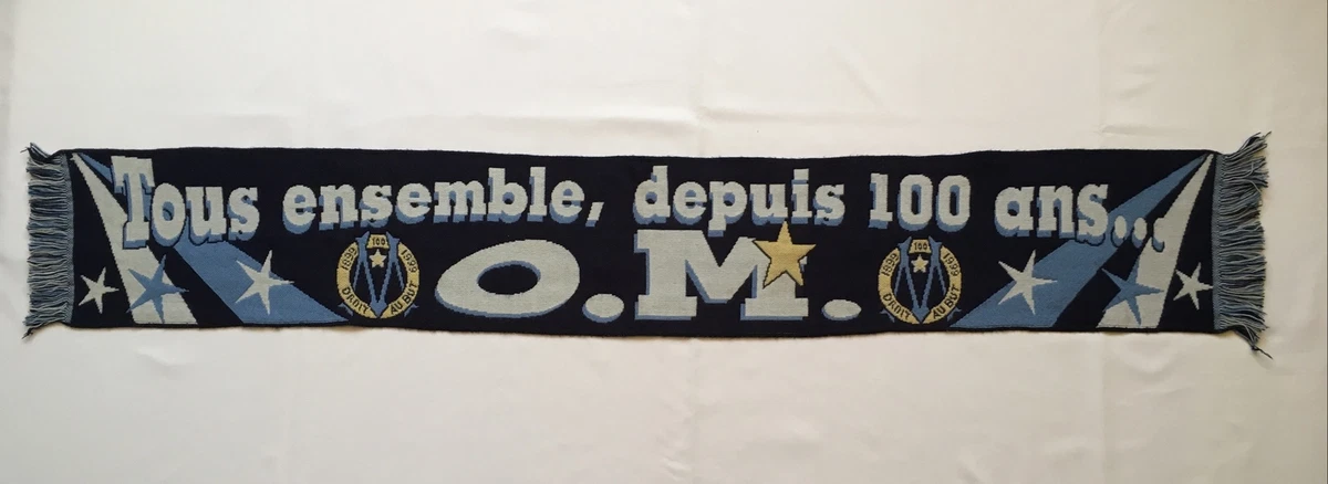 Écharpe Olympique De Marseille – Années 2010 – Officielle – Neuf Avec étiquettes