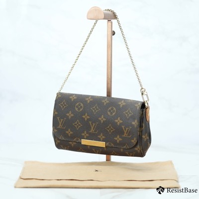 Louis Vuitton Monogram Favorite PM Marron Brown Clutch Chain Bag M40717 LV RankA