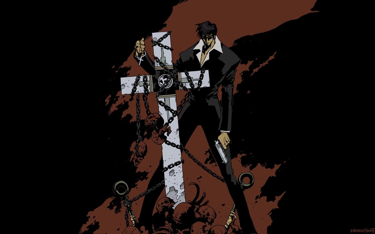 TRIGUN 複製原画　wolfwood Anime trigun nicholas d wolfwood gun machine futuristic Custom