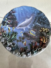 Regency Fine Arts Collectors Plate Embossed DOLPHINS Plate 
