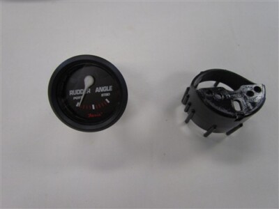 FARIA RUDDER ANGLE GAUGE GP7423B BLACK FACE & BEZEL MARINE BOAT