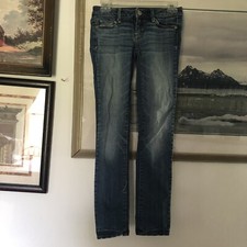 American Eagle Blue Skinny Jeans Women  s Sz 00 Short A1123