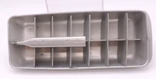 Vintage Retro PHILCO 14 Cube Ice Cube Tray Metal Aluminum Hinged Lift Handle