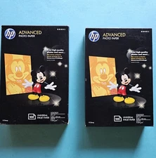 HP Advanced Photo Paper Inkjet Glossy 4x6 100 Sheets Q7906A Mickey Mouse Disney
