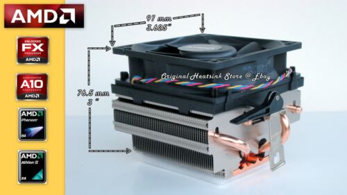 AMD FX CPU Cooler Fan for FX 4100 4130 4300 4320 4350 CPU's Socket AM2-AM3 - New - Picture 4 of 6