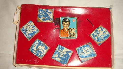 Lot of 6 Vintage Wooden Stamps. Animals