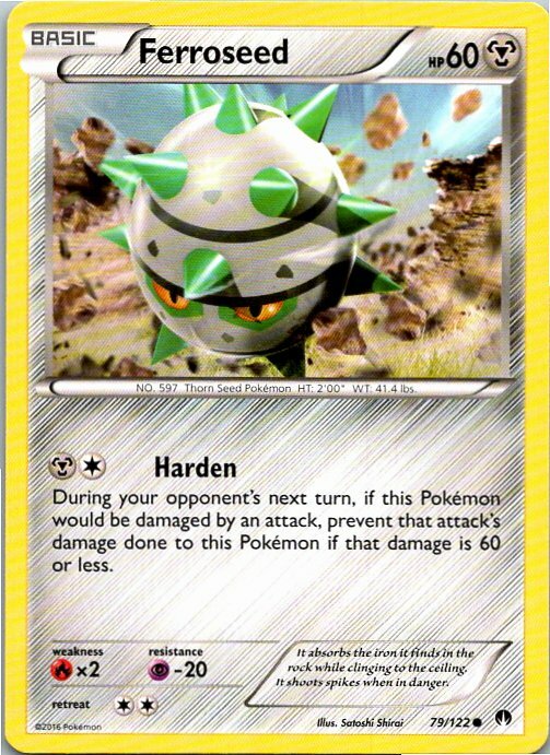 Ferroseed 79/122 Common Regular Pokemon XY Breakpoint Mint