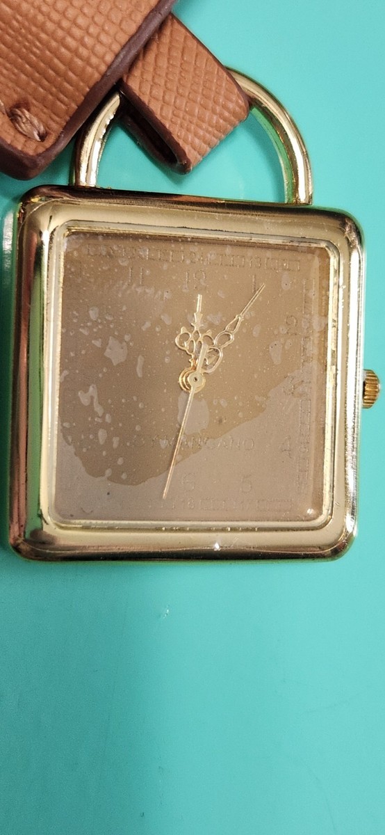 Joy & Iman Clip-On Pendant Lock Shaped Watch With Case New  display picture 2