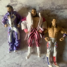 WWE Mattel The Honky Tonk Man,barber Beefcake British Bulldog Lot Of 3